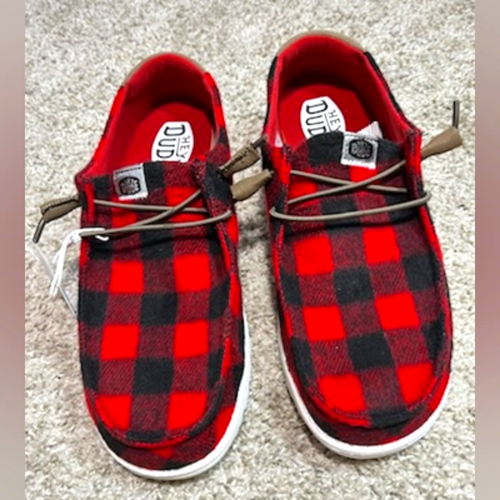 NWT Hey Dude Wendy Buffalo Plaid Shoes